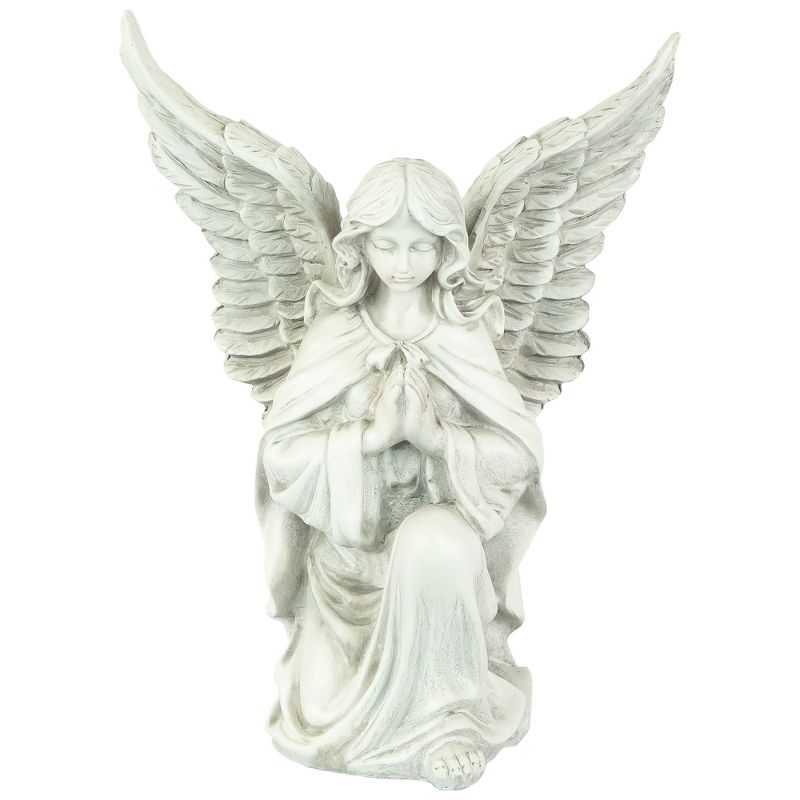 Northlight 13" Kneeling Praying Angel Religious Outdoor Patio Garden Statue - Gray, 1 of 6