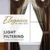 Regal Home Collections Amore 5-Piece Window Curtain Set with Valance and 2 Tiebacks 54x84 - 2 of 4