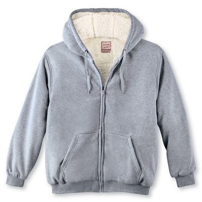 Collections Etc Ultra Soft Fleece Lined Zip-Up Hooded Sweatshirt