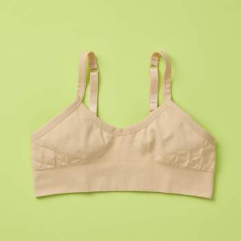 Yellowberry Girls' 3pk Best Cotton Starter Bras With Convertible Straps -  Xx Large, Cloud Paint : Target