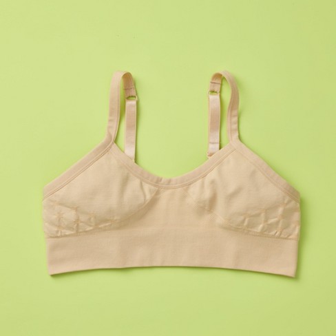 Yellowberry Girls' Super Soft Cotton First Training Bra with Convertible  Straps - Small, Beige