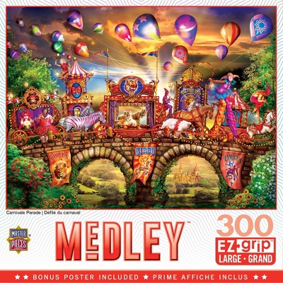 MasterPieces Medley Puzzles Collection - Carnivale Parade 300 Piece EZ Grip Jigsaw Puzzle