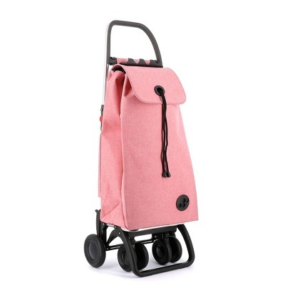 Rolser I-Max Tweed 4 Wheel 2 Swivelling Foldable Shopping Trolley Coral