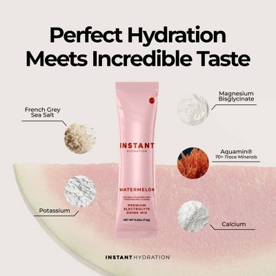 Instant Hydration Watermelon Electrolyte Drink Mix Sports Drink - 10ct/72gms