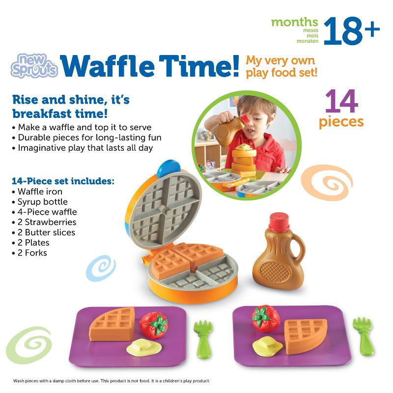 Learning Resources New Sprouts Waffle Time, 14 Piece Set, Ages 18 mos+, 5 of 7