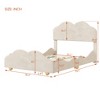 Beige Full-Size Upholstered Platform Bed with Cloud-Shaped Bed Board - image 4 of 4