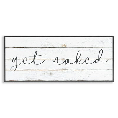 Stupell Industries Get Naked Minimal Planks, 30" x 13"