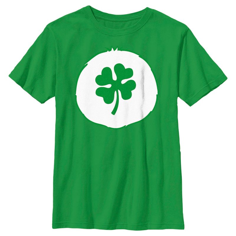 Boy's Care Bears St. Patrick's Day Good Luck Bear Emblem T-Shirt, 1 of 5