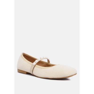 Sassie Pearl Embellished Ballerina Women Flats