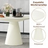 Round Wood Dining Table for 4, Retro Minimalist Design, Elegant Kitchen or Dining Room Table – Cuddlewood - 2 of 4
