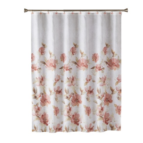 Misty Fl Shower Curtain Pink, Target Pink And Gold Shower Curtain