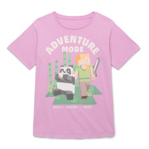 Seven Times Six Minecraft T-Shirt Girls' Adventure Mode Pixel Design Tee - 1 of 4