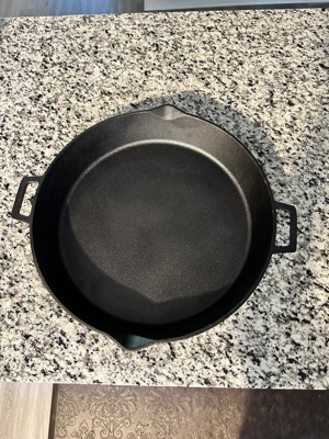 Bayou Classic 16 Inch Oven Safe Cast Iron Skillet Saucepan Cooking