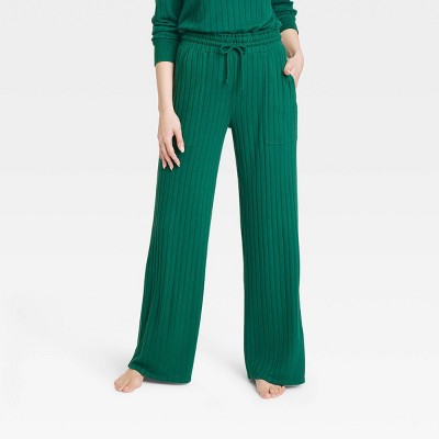 Image of Women's Perfectly Cozy Wide Leg Lounge Pants - Stars Above™ Green XL