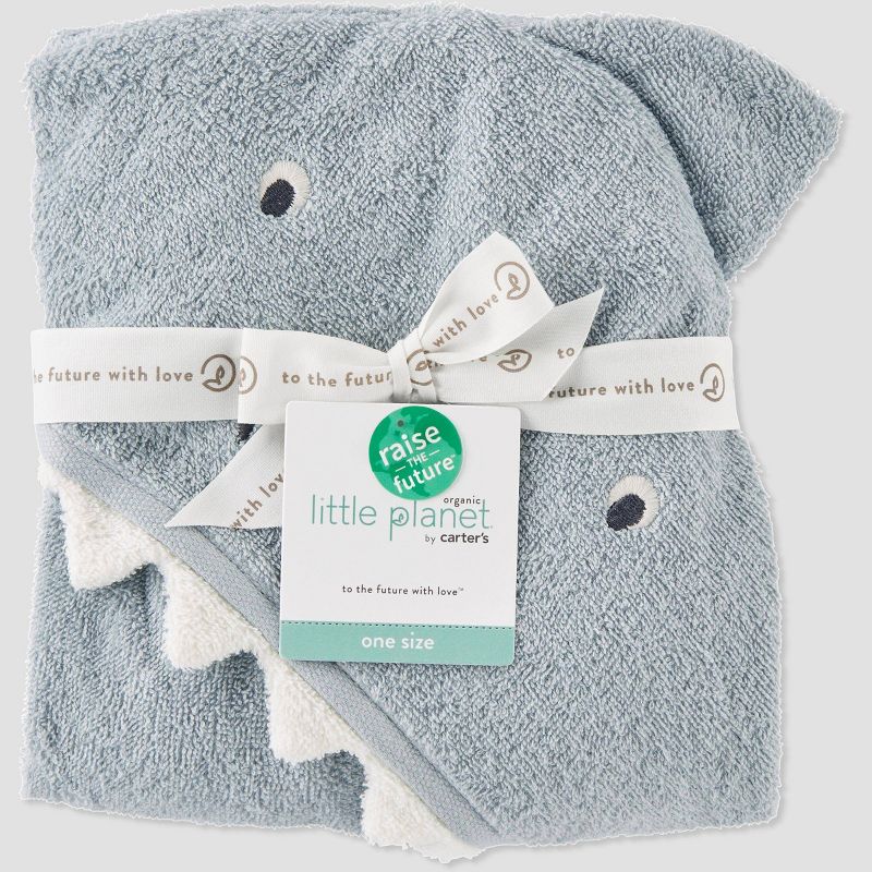 Little Planet by Carter&#39;s Hooded Character Towel - Shark, 2 of 4