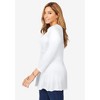 Jessica London Women's Plus Size Stretch Knit Henley Notch Babydoll Tunic - 4 of 4