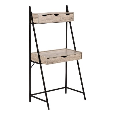 Monarch Specialties Computer Desk Home Office Laptop Leaning Storage Drawers 32InchL Work Metal Laminate Brown Black Contemporary Modern