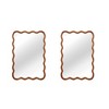 Spassway Sets of 2  Asymmetrical Rectangle Wall Mirrors Irregular Wood Frame Wall Mounted Vanity Mirror Decorative for Bedroom Bathroom - 2 of 4