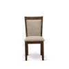 East West Furniture,Dining Room Chairs - Light Tan Linen Fabric Seat and High Chair Back (Set of 2) - 3 of 4