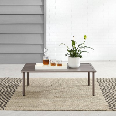 Cali Bay Light Brown Steel Outdoor Coffee Table