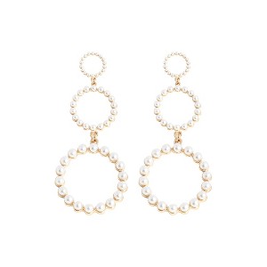 SOHI Women's Snowball Drop Earrings - 1 of 3