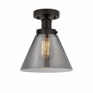 Cone - 1 Light Semi-Flush Mount In Industrial Style-9.75 Inches Tall and 7.75 Inches Wide - 1 of 1
