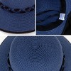 Anna-Kaci Women's Wide Brim Straw Hat with Braided Band and Contrast Bow Detail - 4 of 4