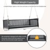 Whisen Minimalist Twin Size Wooden Porch Swing Bed with Secure Sloped Design & Rope Hanging System for Patio or Backyard - 3 of 4