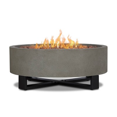 Idledale Propane Fire Bowl - Glacier Gray - Real Flame