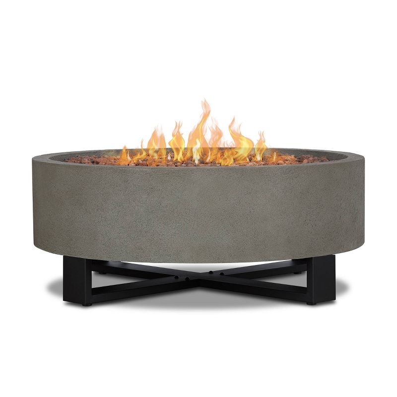 Idledale Propane Fire Bowl - Glacier Gray - Real Flame, 1 of 6