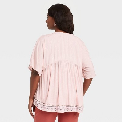 jcpenney plus size peasant tops