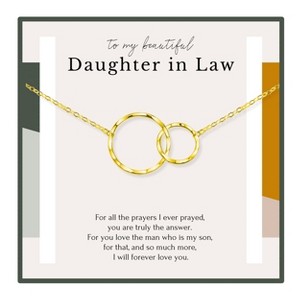 HOPE LOVE SHINE Bride Gift from Mother-in-Law – 2 Ring Necklace Wedding Day Daughter-in-Law Jewelry - 1 of 4