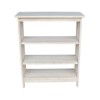 Wood Mission 36 inches 3 Shelf Bookcase in Unfinished Brown - International Concepts - 2 of 4