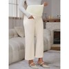 INSPIRE CHIC Women's Work Maternity Pants Business Stretchy Over the Belly Formal Pregnancy Trousers with Pockets - 2 of 4