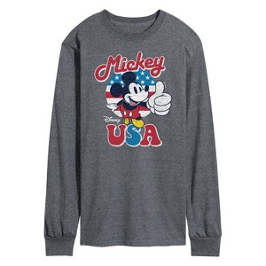 Men's - Disney - Mickey USA Long Sleeve Graphic T-Shirt - 1 of 4
