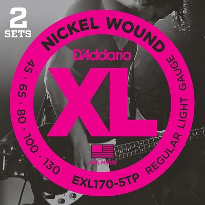 D'Addario EXL170-5TP 5-String Bass Guitar Strings (2 Sets)