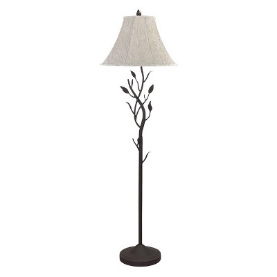 64" 3-way Metal Hand Forged Floor Lamp Black - Cal Lighting