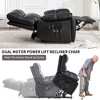 PAGED Power Lift Recliner Chair, Heating Massage Chair with Cup Holder and Side Pocket, Chenille Accent Chair for Bedroom, Living Room - 3 of 4