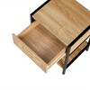 NicBex Set of 1/2,15.74 Inch Rattan Nightstand with Drawer,End Table with Open Shelf and Metal Legs for Bedroom,Living Room - 4 of 4
