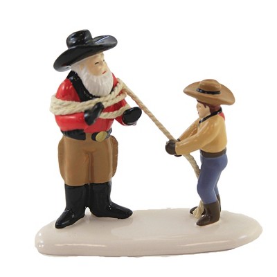 Department 56 Accessory 3.5" Catching The Christmas Spirit Dept 56 Cowboy Silly Snow  -  Decorative Figurines