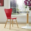 Modway Cascade Wood Dining Chair Red - 2 of 2