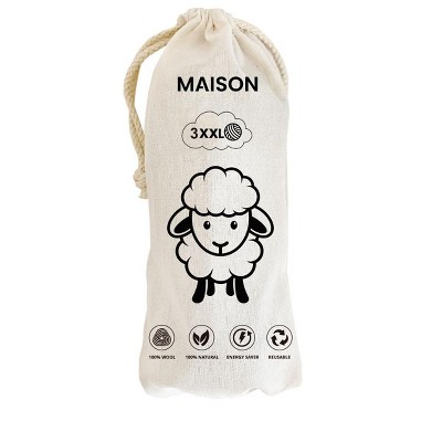 Maison XXL White Wool Dryer Balls 6 Pack