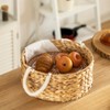 Vintiquewise Handwoven Wicker Bread Basket with Terracotta Warmer & Rope Handles for Home, Ideal for Sourdough, Rolls, Snacks & Baked Goods - 4 of 4