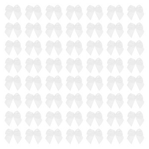 Unique Bargains Craft DIY Gift Packaging Accessories Satin Mini Flower Bows - 1 of 4