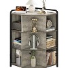 Acekool Corner Cabinet with Charging Station, 3-Tier Triangle Bookcase with USB Ports, Outlets & 9 Cube Organizer for Bedroom, Office, Living Room - 4 of 4