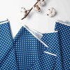Bacati - MixNMatch Blue Dots 3 layer Crib/Toddler ruffles/skirt - 3 of 4