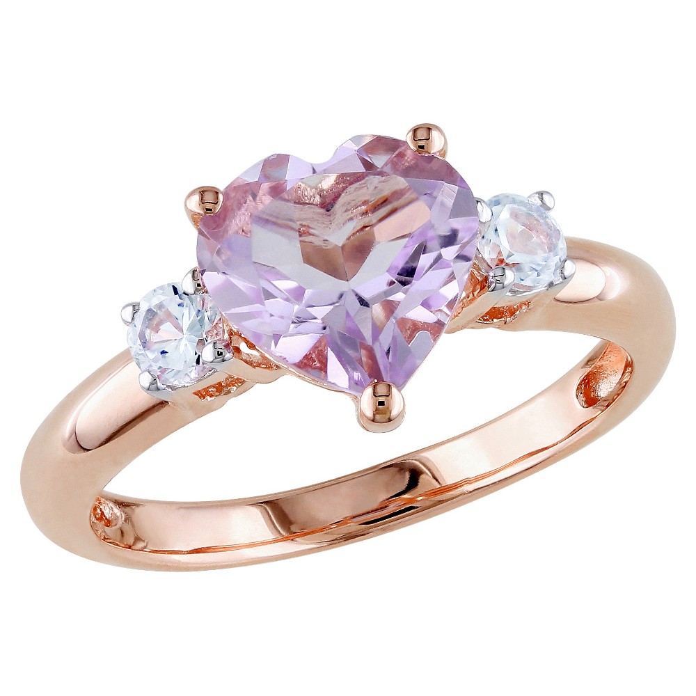 Photos - Ring 1.65 CT. T.W. Rose de France and .3 CT. T.W. White Sapphire  in Pink R