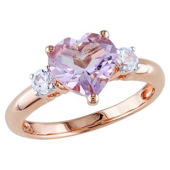 1.65 CT. T.W. Rose de France and .3 CT. T.W. White Sapphire Ring in Pink Rhodium Plated Silver