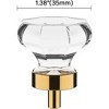 attop 10 Pack Clear Crystal with Gold Cabinet Knobs - 3 of 4