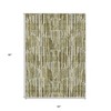 Olive Green Brown And Beige Abstract Washable Indoor Outdoor Area Rug - 3 of 4